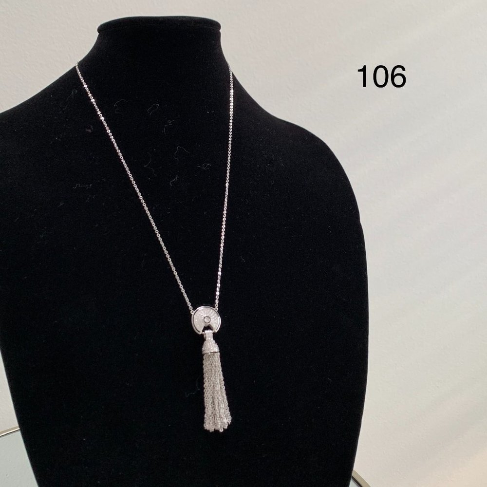 Sautoir Circle and Tassel Necklace